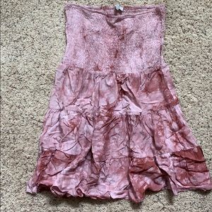 Tobi tie-dye strapless dress